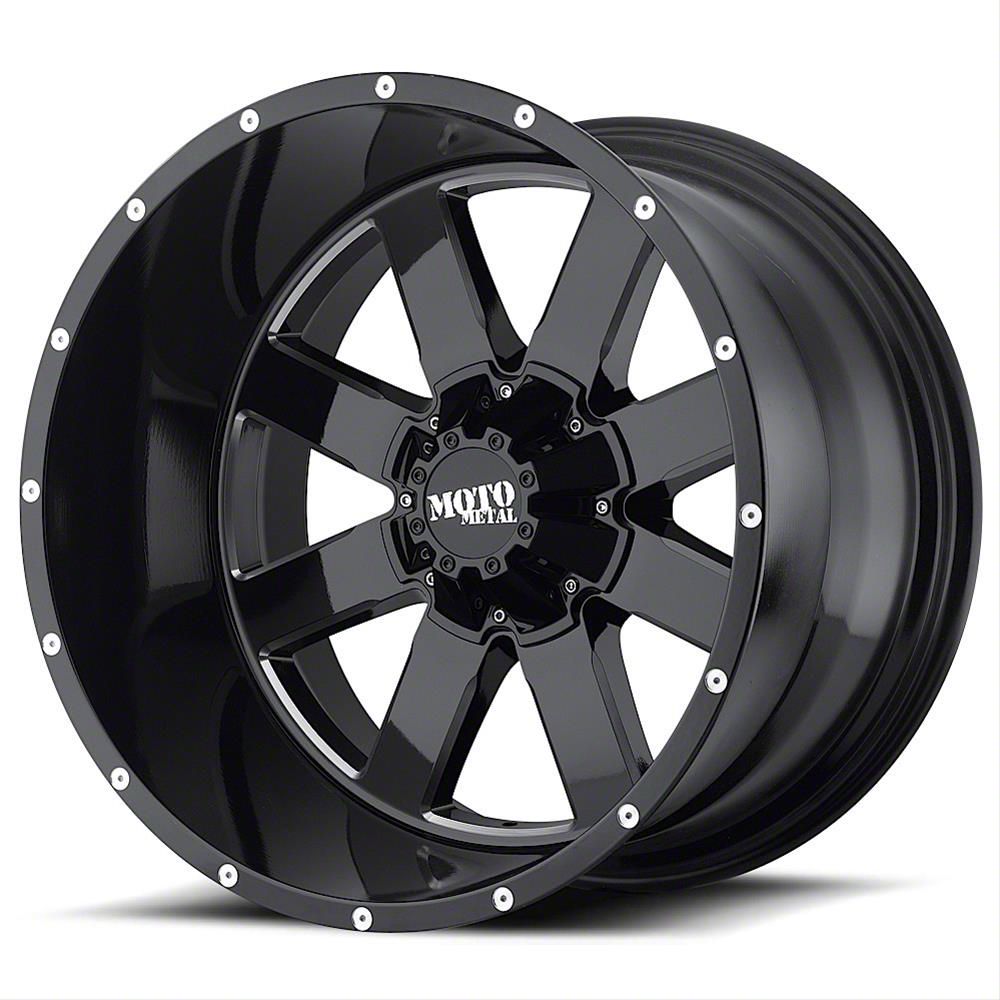 MO962 18x12 6x135.00/6x139.70 GLOSS BLACK W/ MILLED ACCENTS (44 mm)