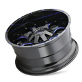 MAYHEM WARRIOR 8015 GLOSS BLACK MILLED PRISM BLUE 20X9 8-165.1 0MM 130.8MM