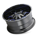 MAYHEM WARRIOR 8015 GLOSS BLACK MILLED PRISM BLUE 20X9 8-165.1 0MM 130.8MM