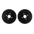 R1 Concepts Brake Rotor- D/S - Black Fits Mazda 2