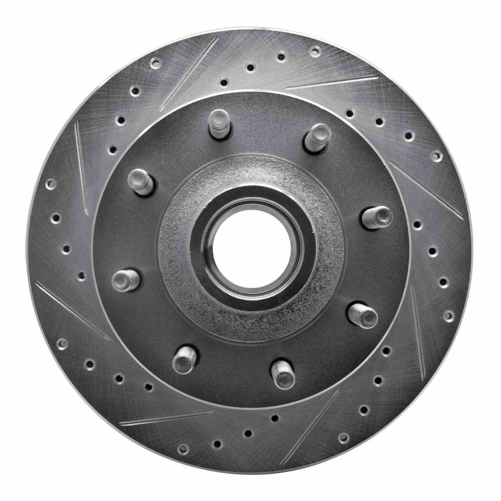 DFC 03-05 Ford F-350 Super Duty 2WD Front Left Drilled & Slotted Silver Brake Rotor