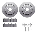 R1 Concepts Carbon Series Brake Rotors - Perf Off-Road/Tow Pads - Hdw Fits Dodge Durango
