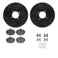 R1 E- Line Series Brake Rotor - D/S - Black w/ Ceramic Pads Hdw Fits MG MGB