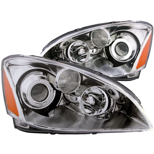 0204 ALTIMA HEADLIGHTS CHROME CLEAR PROJECTOR WITH HALOS