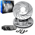 R1 19-25 Ram 3500 Rear Right Drilled & Slotted Black Brake Rotor