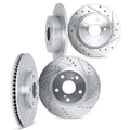 DFC 12-15 Volkswagen Jetta Front & Rear Drilled & Slotted Silver Rotors