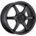 Konig Backbone 15x6.5 4x100 ET38 Matte Black Milling Logo on Spoke