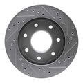 DFC 04-08 Ford F-150 RWD Front Left Drilled & Slotted Silver Brake Rotor