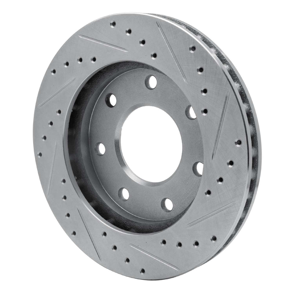 DFC 04-08 Ford F-150 RWD Front Left Drilled & Slotted Silver Brake Rotor