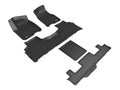 3D MAXpider 2021 Chevrolet Tahoe / GMC Yukon 7-Seats Kagu 1st 2nd 3rd Row Floormats - Black