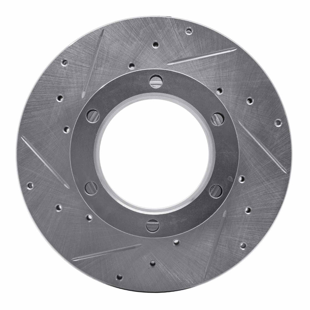 DFC 94-10 UD UD 1400 Front Left Drilled & Slotted Silver Brake Rotor