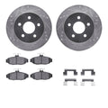 R1 E- Line Series Brake Rotor - D/S - Silver w/ Ceramic Pads Hdw Fits Ford Taurus