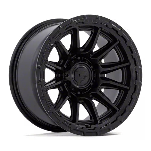 FUEL WHEELS PISTON 17X8.5 6X135 87 25 BLK-OUT GB-LP CAST ALUMINUM BLACKOUT W GLOSS BLACK LIP FC866MX17856325