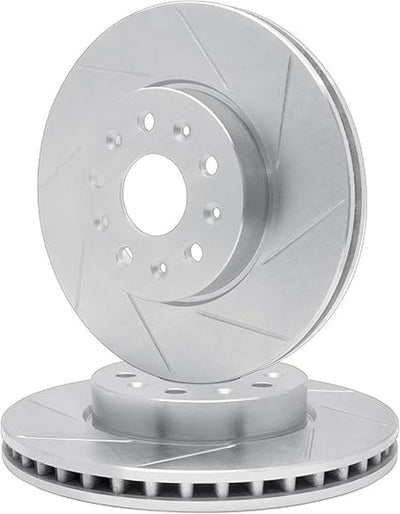 R1 Concepts Brake Rotor- Slotted - Silver Fits BMW M3