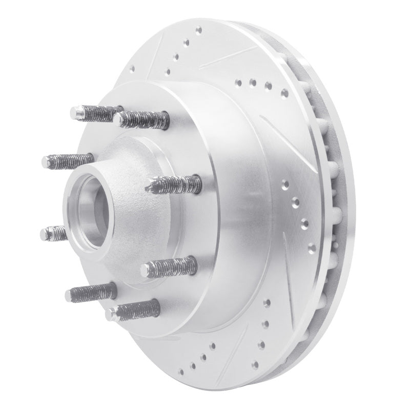 DFC 99-02 Ford F-250 2WD (Super Duty) Front Left Drilled & Slotted Silver Brake Rotor
