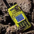 Rugged Radios PATROL Moto Kit - Ear Piece and Hand Mic With Black RDH-X -Business Band Radio