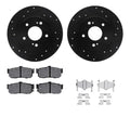 R1 E- Line Series Brake Rotor - D/S - Black w/ Ceramic Pads Hdw Fits INFINITI I30