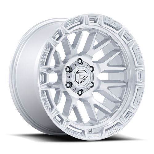 FUEL WHEELS RAIL 17X9 6X135 87 1 G-SLV MCH CAST ALUMINUM GLOSS SILVER W MACHINED FACE FC890SD17906301