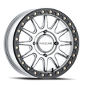 Raceline ALPHA HYPER SILVER W/ BLACK OUTER RING 15X7 4X137 10 - A14SB-5703710