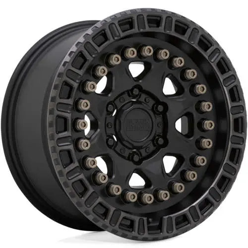 BRCBN 20X9 6X120 M-BLK MACH-RNG 10MM