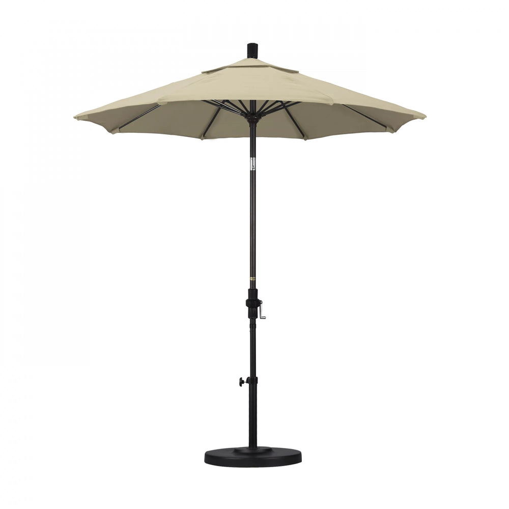 SUN MASTER SERIES 7.5FT ALUM/FIBERGLASS CRANK COLLAR TILT MARKET UMBRELLA IN BEIGE SUNBRELLA