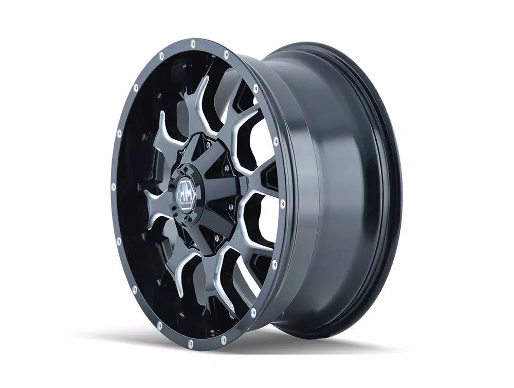 Mayhem 8015 Warrior 20x9 / 8x170 BP / 0mm Offset / 125.2mm Hub Gloss Black Milled Wheel