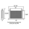25 ROW SERIES 10000 STACK PLATE COOLER 90DEG SWIVEL 6AN FITTING ALUMINUM