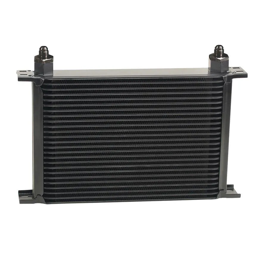 25 ROW SERIES 10000 STACK PLATE COOLER 90DEG SWIVEL 6AN FITTING ALUMINUM