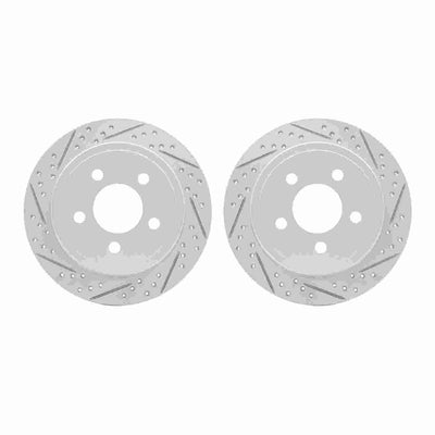 DFC 03-07 Jeep TJ Rear Drilled & Slotted Geoperformance Rotors