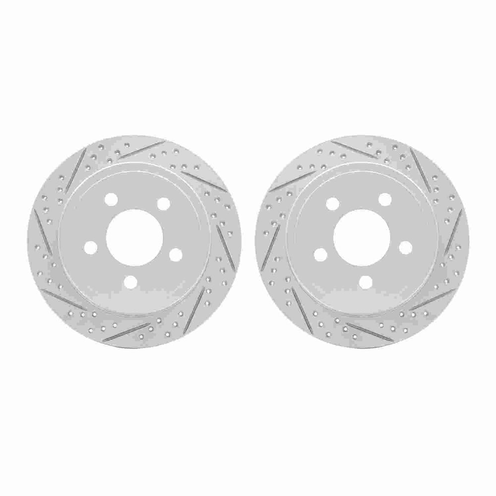 DFC 03-07 Jeep TJ Rear Drilled & Slotted Geoperformance Rotors