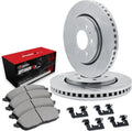 R1 Concepts Brake Rotors - Slotted - Silver w/ 5000 Oep Pads Hdw