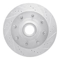 R1 Concepts Brake Rotor Drilled and Slotted Silver Fits Ford Excursion
