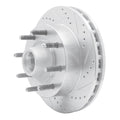 R1 Concepts Brake Rotor Drilled and Slotted Silver Fits Ford Excursion