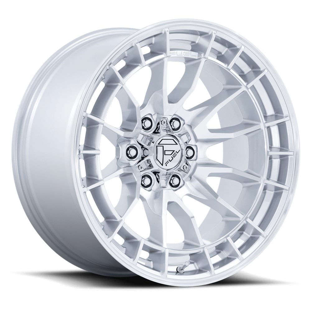 FUEL WHEELS REVOLT 17X8.5 6X135 87 25 H-SLV MCH-FC CAST ALUMINUM HYPER SILVER W MACHINED FACE FC888SD17856325