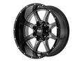 MO970 20x9 6x135.00/6x139.70 GLOSS GREY CENTER W/ GLOSS BLACK LIP (18 mm)