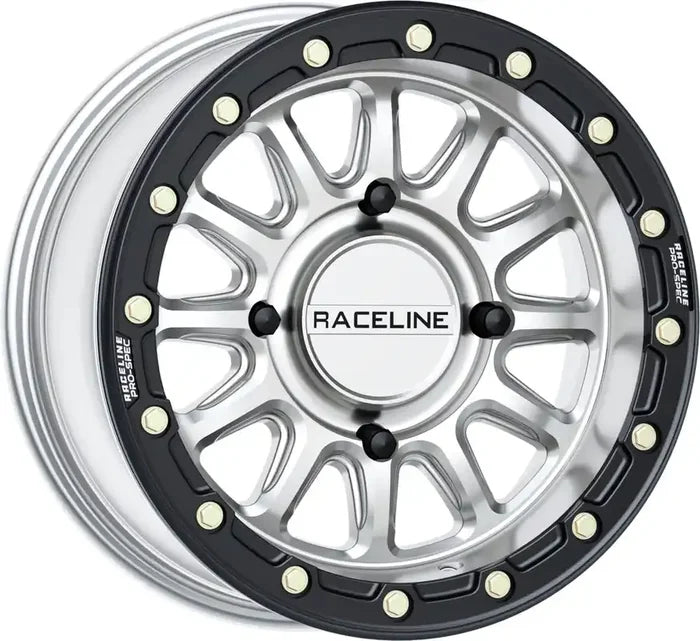 Raceline ALPHA HYPER SILVER W/ BLACK OUTER RING 15X7 4X156 10 - A14SB-5705610