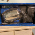 9802 DODGE RAM 1500/2500/3500 PAIR MANUAL OE MIRROR BLACK TOWING PKG FLIP OUT HEAD W/ BLIND SPOT