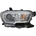 RH H/LMP ASSY COMP; HALOGEN; W/LED DRL; W/FOG LAMPS; BLK BEZEL TACOMA 201620