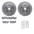 DFC 85-97 Dodge D150 Front Rotors with 5000 Advanced Brake Pads w/Hardware