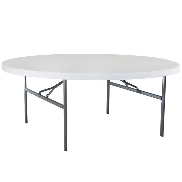 72 IN COMMERCIAL ROUND BANQUET TABLE WHITE