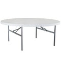 72 IN COMMERCIAL ROUND BANQUET TABLE WHITE