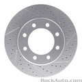 R1 09-25 Dodge Ram 4000 (Mexico) Front Right Drilled & Slotted Geoperformance Rotor