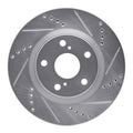 DFC 20-25 BMW 740i xDrive Front Right Drilled & Slotted Silver Brake Rotor