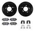 R1 E- Line Series Brake Rotor - D/S - Black w/ Ceramic Pads Hdw