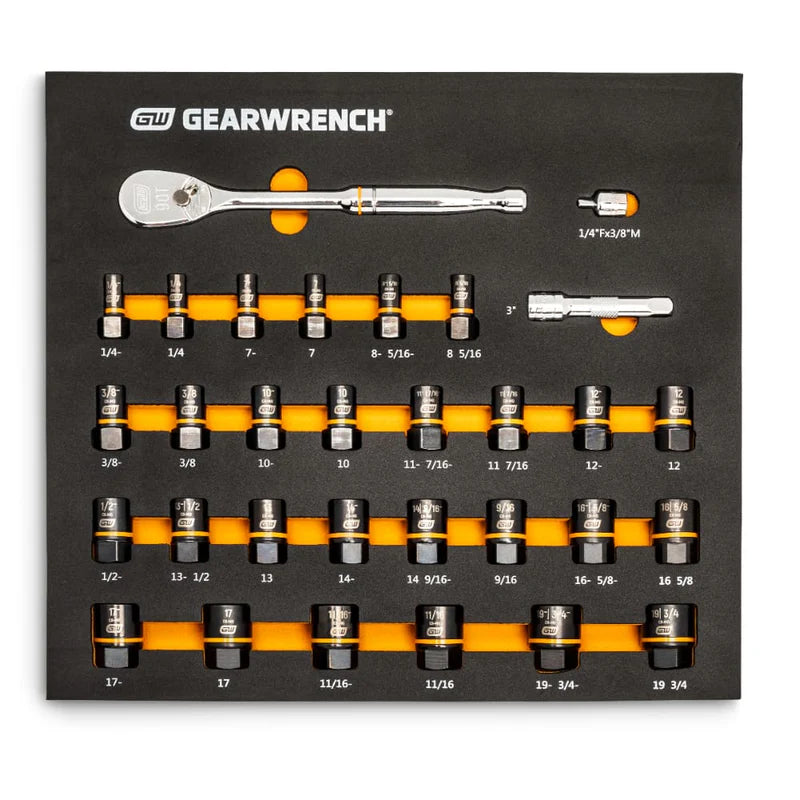 MODSET 31PC BOLT BITER 3/8 DR RATCHET