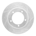 R1 98-06 Workhorse P30 Front Right Drilled & Slotted Silver Brake Rotor