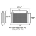 25 ROW SERIES 10000 STACK PLATE COOLER 90DEG SWIVEL 8AN FITTING ALUMINUM