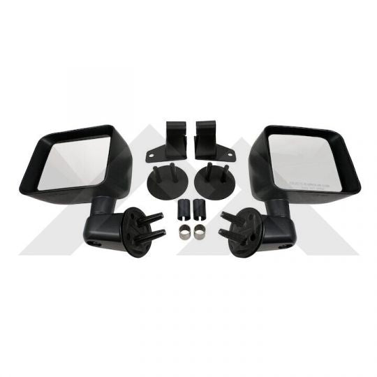 0718 WRANGLER MIRROR RELOCATION BRACKET & MIRROR KITBLACK