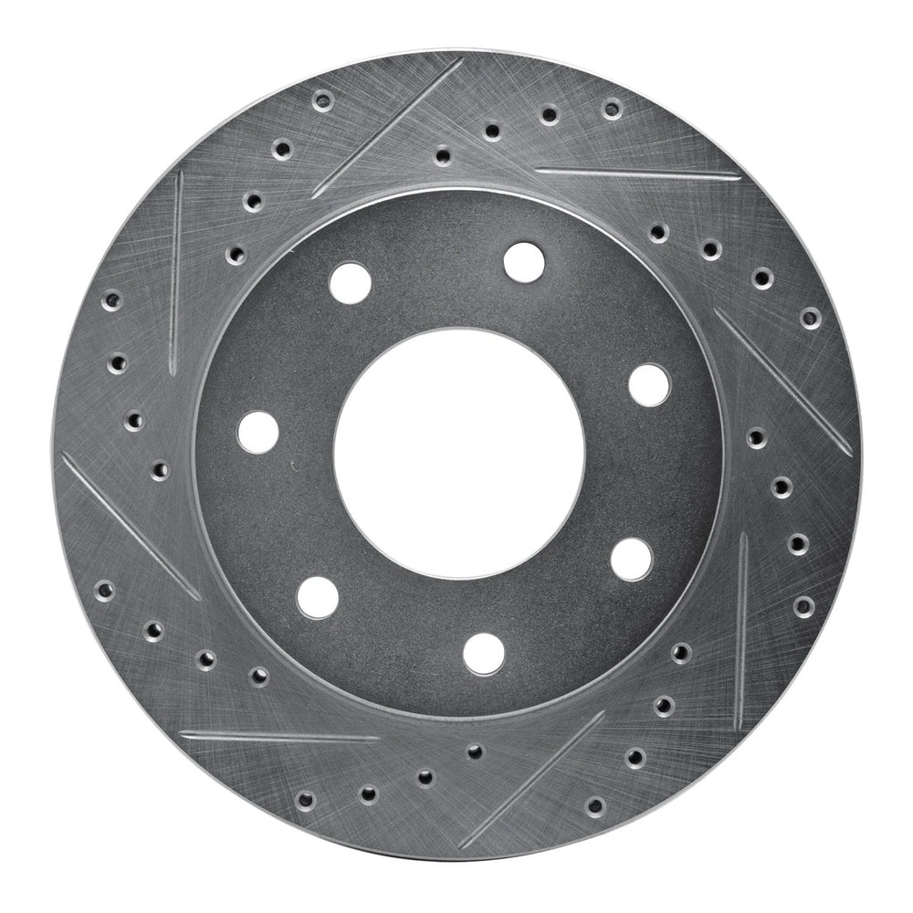 R1 Concepts Brake Rotor Drilled and Slotted Silver Fits Ford F-150