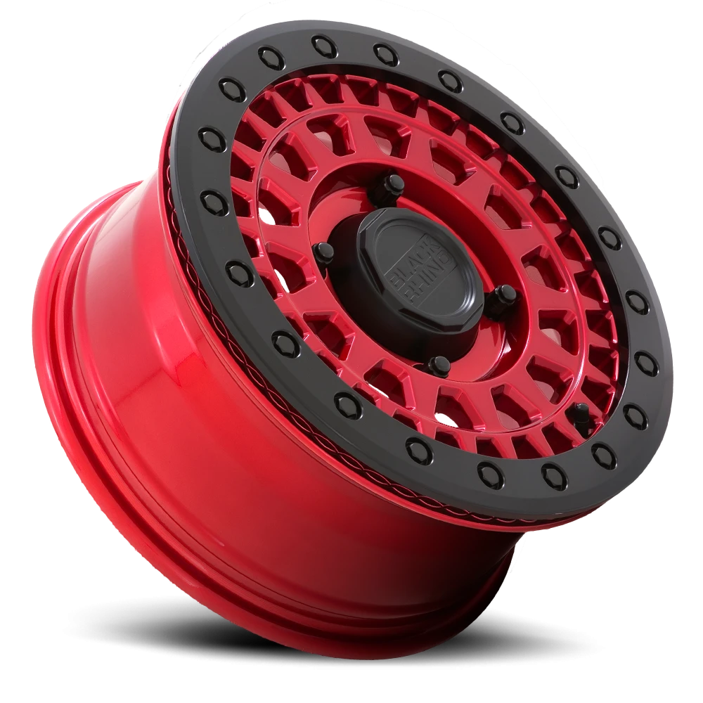 Wheel Pros Black Rhino Hard Alloys - UTV PARKER UTV BL 14X7 4X110 51 80 C-RED 1470PKB514110R82